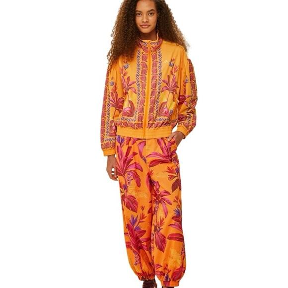 Farm Rio x Adidas Pants - Adidas x Farm Rio Tropical Breeze Bright Orange Pants NWT